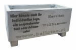 bellaton Betontrog, Pflanztrog "WILLKOMMEN" 100x50x45cm mit Fuß Höhe: 55cm, GRAU